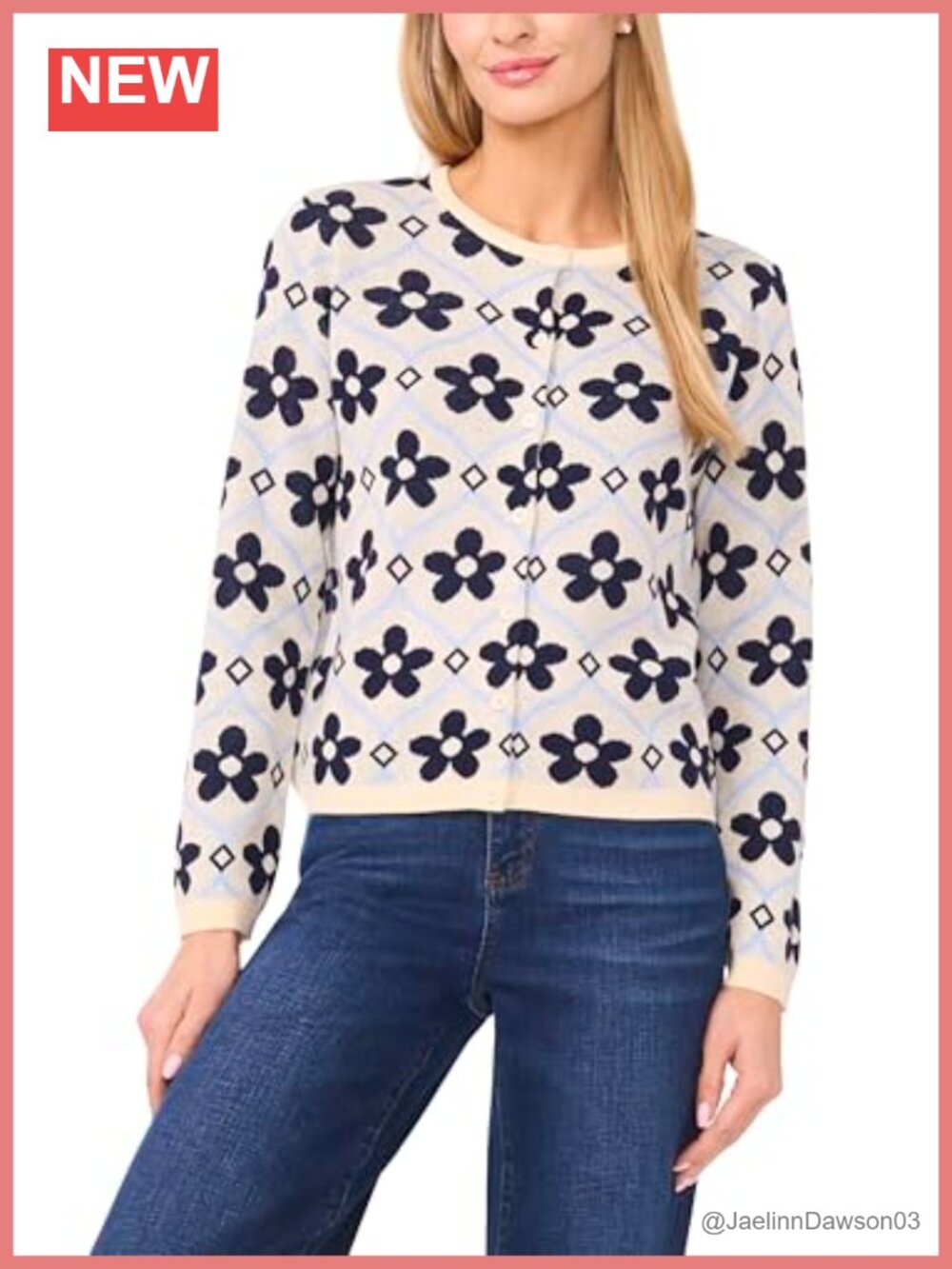 Floral Jacquard Long Sleeve Open Front Cardigan Lightweight Layering